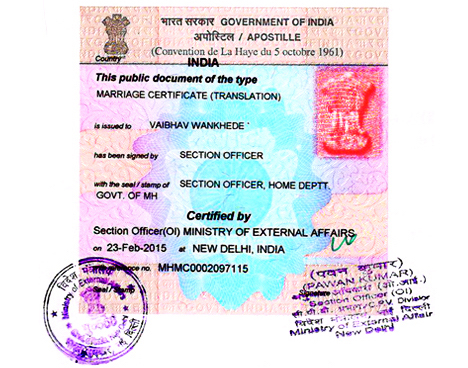 Apostille, Apostille services, Apostille services in India